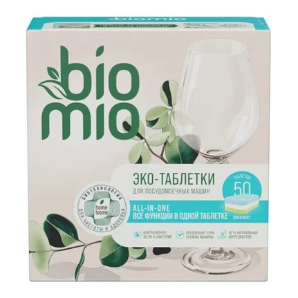 Фото для Таблетки д/посудомоечных машин БиоМио Био-Табс Мульти 16гр 50шт Эвкалипт*4