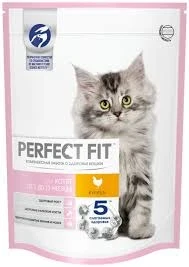 Фото для Корм д/кошек Перфект Фит 650г д/котят курица*10