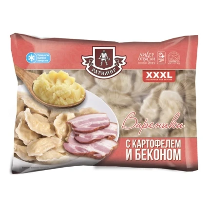 Фото для Вареники Ратимир 500гр с картофелем и беконом*6 