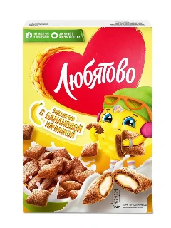 Фото для Завтрак сухой Любятово 220гр подушечки с банановой начинкой*9