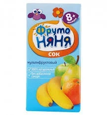 Фото для Сок ФрутоНяня 200мл мультифрукт*18