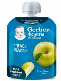 Фото для Пюре Гербер 90г Спелое яблоко*8