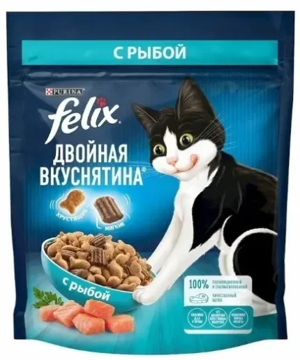 Фото для Felix Двойная Вкуснятина для взрослых кошек с рыбой 200 г