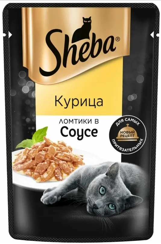 Sheba Паучи для кошек "Ломтики в соусе с курицей", 75г