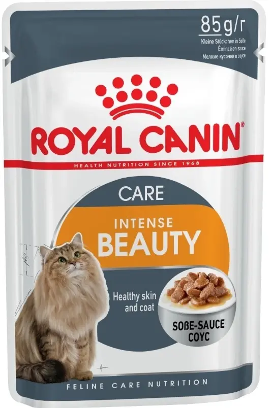 Royal Canin Intense Beauty влажный корм для поддержания красоты шерсти кошек в соусе, 85 г