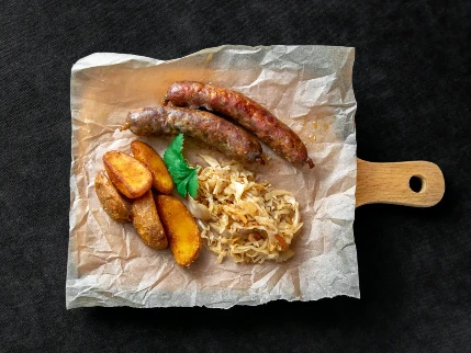 Фото для Колбаски мясные с квашеной капустой 1/250