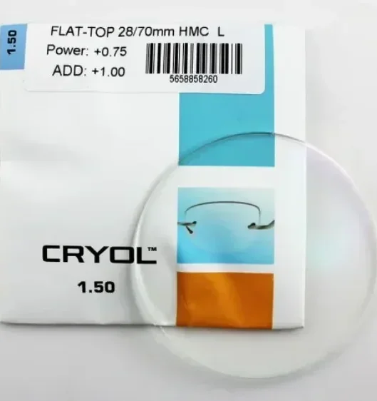 Бифокальные линзы CRYOL FlatTop-28 1,50 HMC Материал CR-39