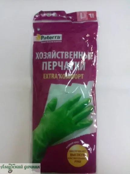 Фото для Перчатки резин ,PATERRA, EXTRA КОМФОРТ Экстракт Алоэ,р-р S (арт. 402-415)