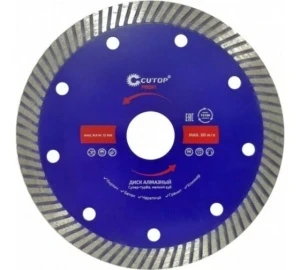 Фото для Диск отрезной алмазный сверхтонкий, супертурбо, мелкий зуб CUTOP 230х3,0х10х22,2