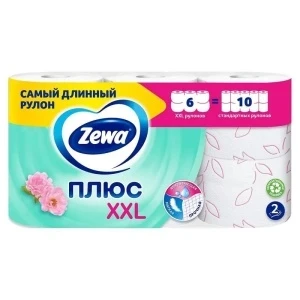 Фото для Бумага туалетная Zewa Plus 2сл XXL 6рул по 6 шт