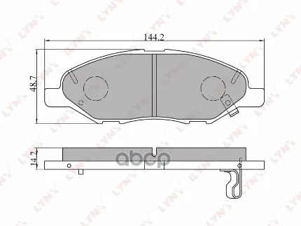 Фото для Колодки Тормозные Pf-2452 Lynx Bd5707 (A-675) (К-Т 4 Шт) LYNXauto арт. BD5707