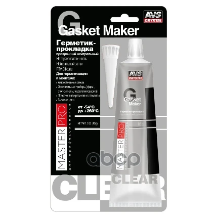 Фото для Герметик-Прокладка 85Г.avs Masterpro Нейтральный Прозрачный Avk-347 AVS арт. A40277S