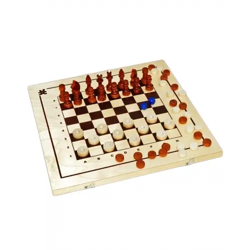 Игра 3 в 1 дер (шашки, нарды, шахматы) (Шахм) 227