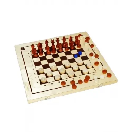 Фото для Игра 3 в 1 дер (шашки, нарды, шахматы) (Шахм) 227