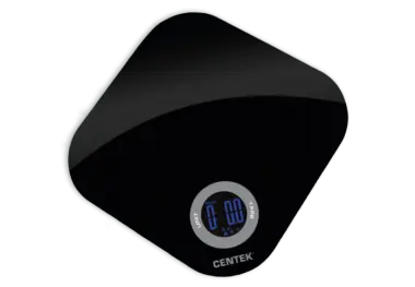 Весы кух. Centek CT-2465 Черные электр.(5кг,сенсор,подсветка,t°C,стекло)