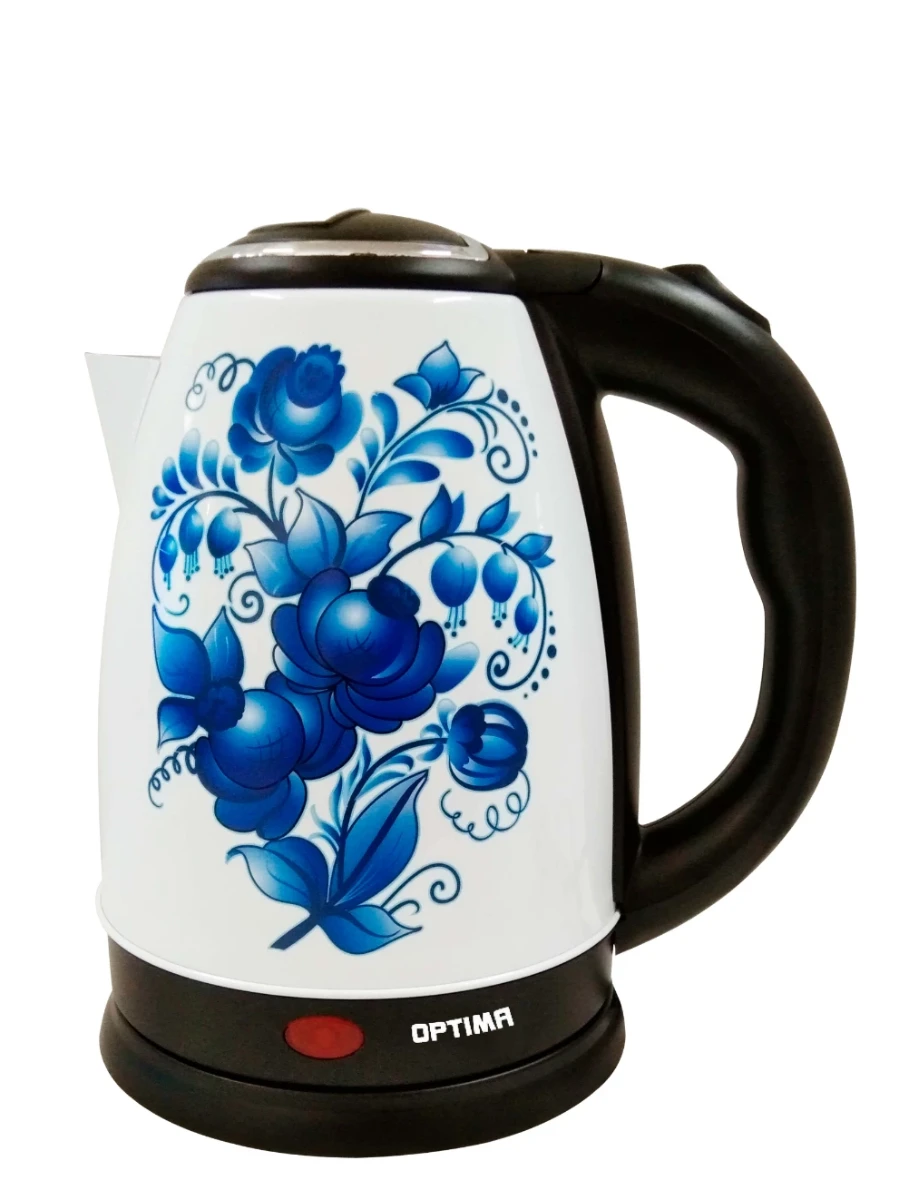 
Чайник OPTIMA EK-1801GZ ГЖЕЛЬ нерж.(1,8л,диск)