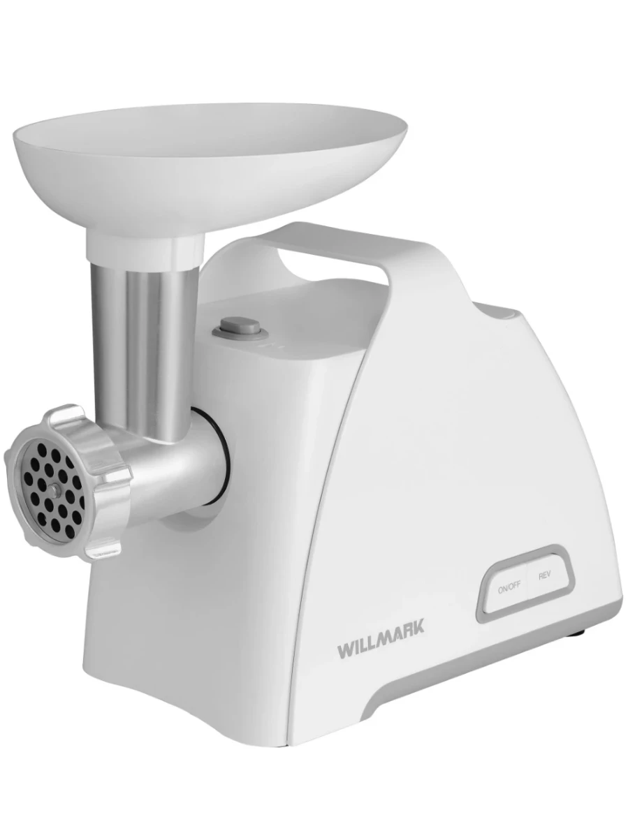 Мясорубка WILLMARK WMG-2083W Белая (2200Вт,овощерезка,реверс,2 реш)