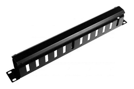 Фото для Кабельный органайзер NTSS,19" 1U,горизонтальный с крышкой, глубиной 72мм, металл, черный