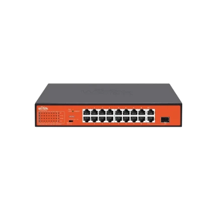 Фото для WI-PS518G (v4), Коммутатор неуправляемый PoE 200Вт, порты 16 PoE FE, 1GE, 1Combo, режим 250м