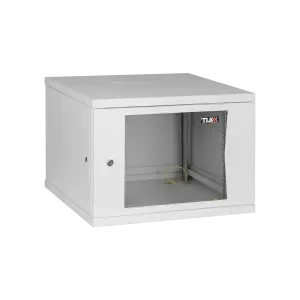 Фото для Шкаф сетевой настенный разборный 19" TLK TWI-126060-R-G-GY, 12U, 600х569х600 мм, стекл.дверь, серый