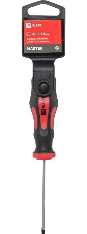 Фото для Отвертка Master SL3.5х75мм, EKF Basic