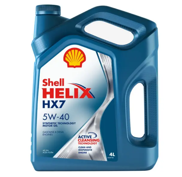 Масло моторное Shell Helix HX7, 5W-40, полусинтетическое, 4 л 