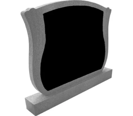 Памятник горизонтальный из светло-серого гранита со вставкой из черного гранита ГБА-3