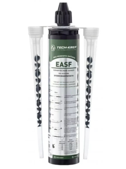 Хим анкер TECH-KREP EASF 300мл 2 насадки для выс.нагрузок, крепление арматуры, строит.контрукций
