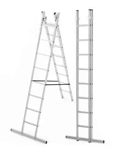 Фото для Лестница алюминиевая двухсекционная 7 ступеней max 3,19 м