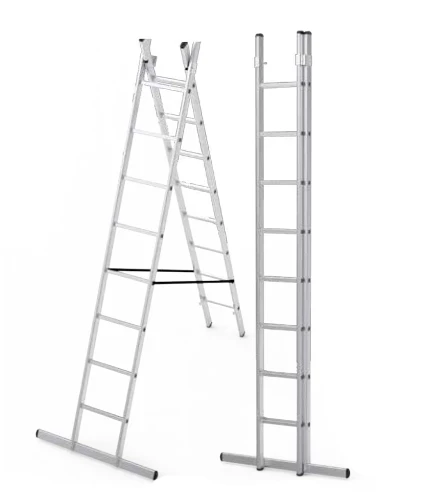 Фото для Лестница алюминиевая двухсекционная 6 ступеней max 2,9 м