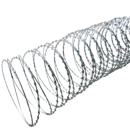 Фото для Спиральный барьер безопасности из армированной колючей ленты-500*1 ТУ (50 витков, 3 ряда скоб, длина 10 м)