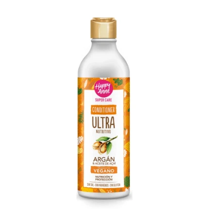 Фото для Бальзам с маслом арганы и асаи для тусклых и ослабленных волос "Ультра питание" HAPPY ANNE 340 мл