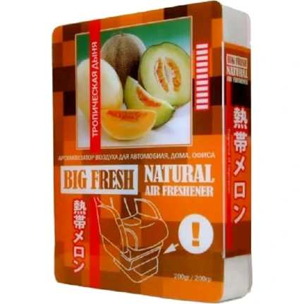 Фото для Ароматизатор под сиденье FKVJP Big Fresh Тропическая дыня, гелевый, плоский футляр 200мл, арт. BF-65