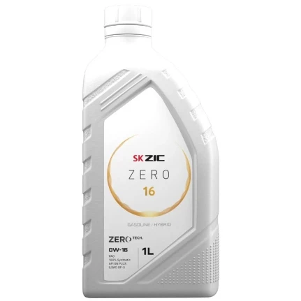 Фото для Масло моторное ZIC ZERO 16 0w16, синтетическое, API SP, ILSAC GF-6B, для бензинового двигателя, 1л, арт. 132034
