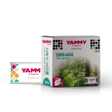 Фото для Ароматизатор на торпедо Yammy Clear Squash (Свежесть), меловой, баночка, арт. S014