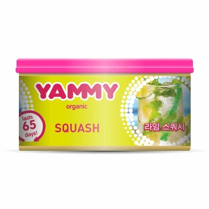 Фото для Ароматизатор на торпедо Yammy Squash (Свежесть), с растительным наполнителем, баночка 42г, арт. D012