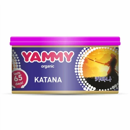 Фото для Ароматизатор на торпедо Yammy Katana (Парфюм), с растительным наполнителем, баночка 42г, арт. D016