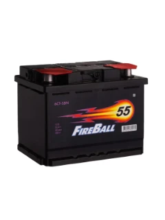 Фото для Аккумулятор 55Ач FIRE BALL 6СТ-55 L прямая полярность, минус справа, толстые клеммы 243х170х185мм