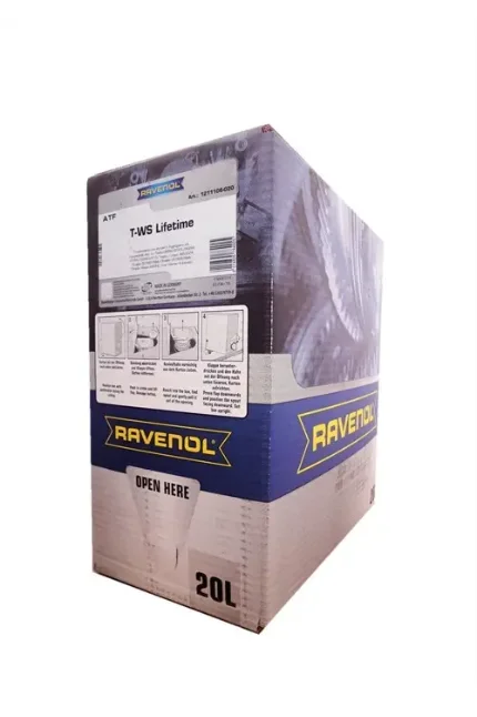 Фото для Масло трансмиссионное RAVENOL T-WS Lifetime ATF 20л ecobox