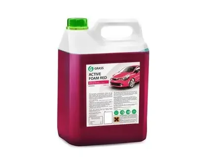 Фото для Автошампунь для б/к мойки GRASS Active Foam Red 5,8кг