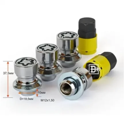 Фото для К-кт гаек секр. М14X1,50 Высота 37мм Прессшайба вращ кл. 19-21мм