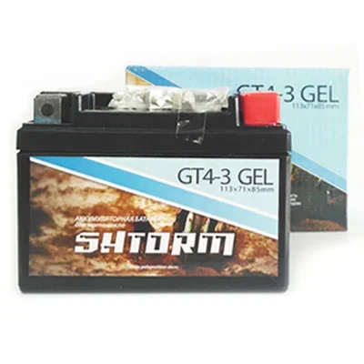 Фото для Аккумулятор SHTORM GT4-3 GEL, Китай (113*71*85мм)