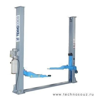 Фото для Подъемник 2-хст. г/п 4 т с проставками, съем-ручка, самосмазывающиеся тросы, серый цвет (380 V)