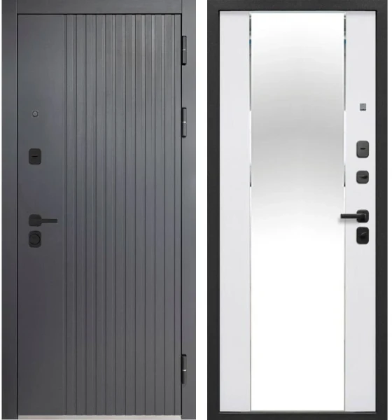 Фото для Дверь Входная Тайга 9 см 2МДФ зеркало