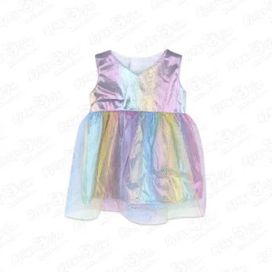 Одежда для кукол платье разноцветное с фатином