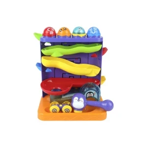 Фото для Игрушка-стучалка Lanson Toys с горкой для машинок 2в1 Пингвины