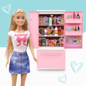 Фото для Кукла Lanson Toys с набором продуктов и холодильником