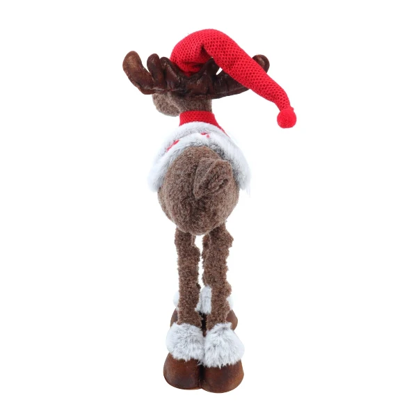 Фото для Фигурка декоративная Лось в новогоднем наряде разноцветный 46см