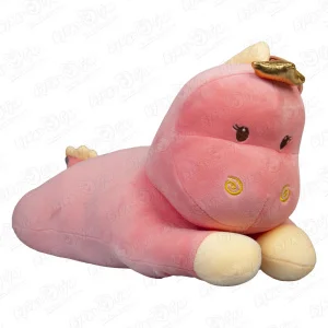 Игрушка-подушка динозавр розовый большой