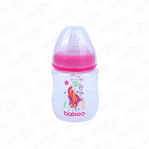 Бутылка baboo Sealife пластиковая с силиконовым широким горлышком 150мл с 0мес